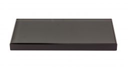 2.5" x 4" x 1/2" Smoked Glass, Flat Polished